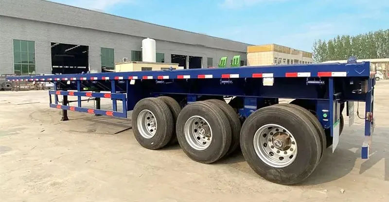 remorque de récipient à plat de 20 pieds