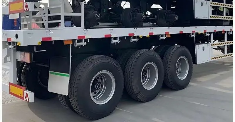 semi-remorque à plat de 60 tonnes