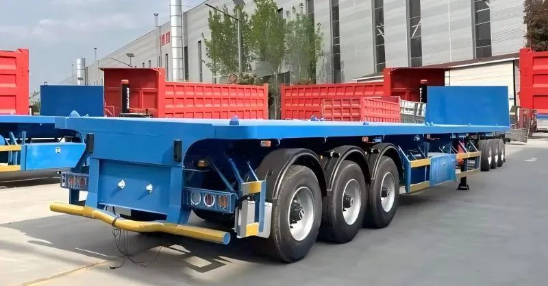 Semi-remorque à plate-forme à plat de 60 tonnes