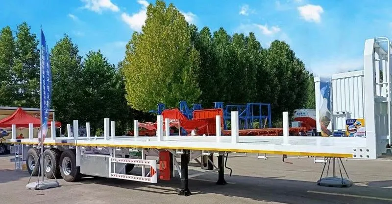 3 essieux 40 camions-pieds remorque à lit plat