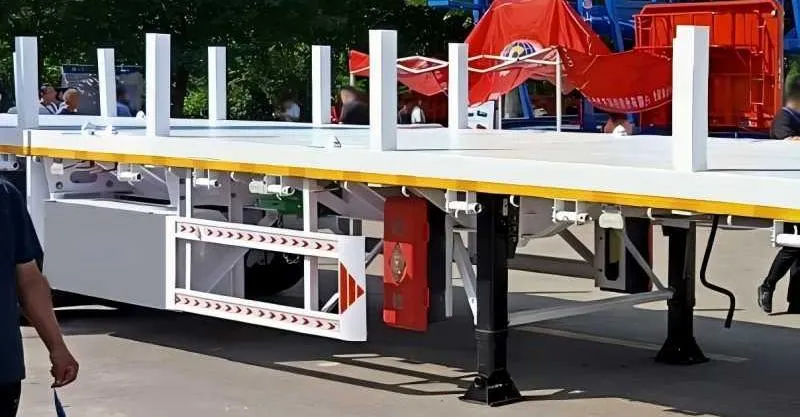 3 essieux 40 camions-pieds remorque à lit plat