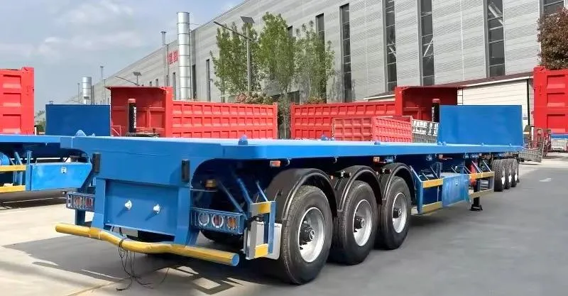 3 axe de 40ft remorque semi à plat