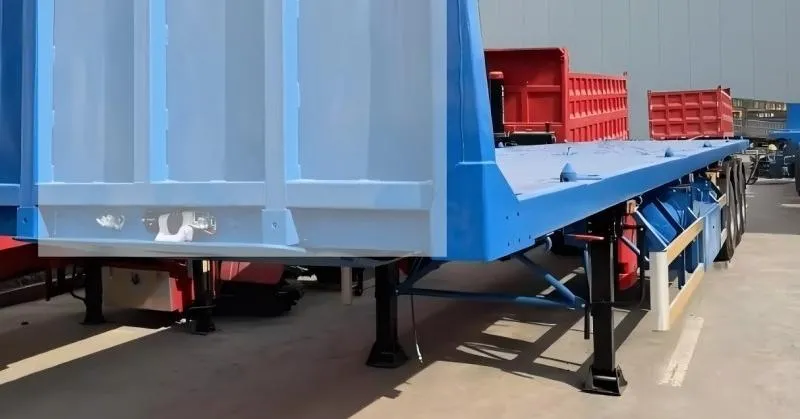 3 axe de 40ft remorque semi à plat