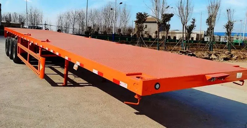 3 essieu semi-remorque à plate-forme à plat