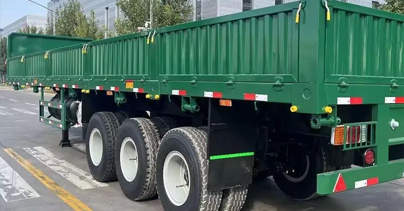 Semi-remorque Side de chute d'essieu à 60 tonnes à 3 essieux