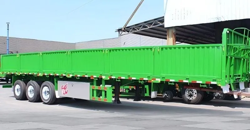 Semi-remorque Side de chute d'essieu à 60 tonnes à 3 essieux