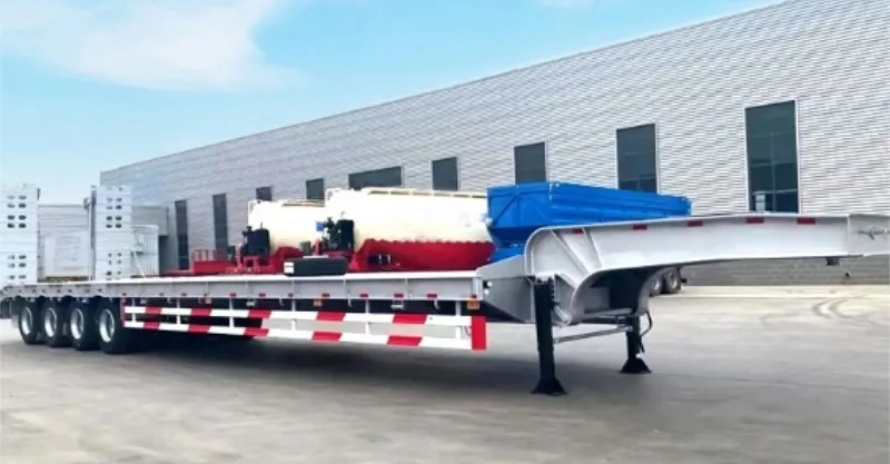 3 essieu lowboy goosendeck semi-remorque