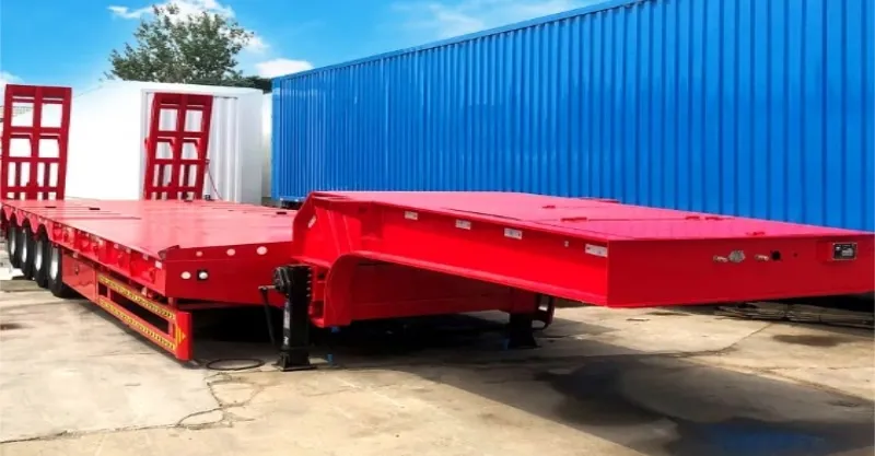 120 tonnes à chariot à braise Lowboy semi-remorque
